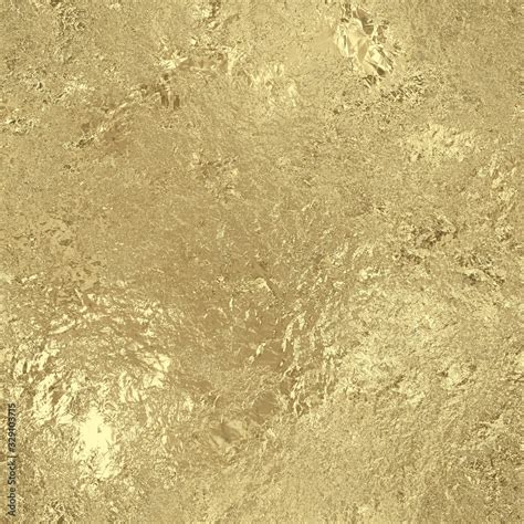 Gold Foil Seamless Pattern Golden Metallic Texture Stock Illustration
