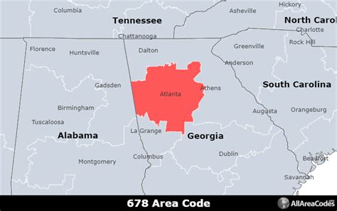 678 Area Code Location Map Time Zone And Phone Lookup
