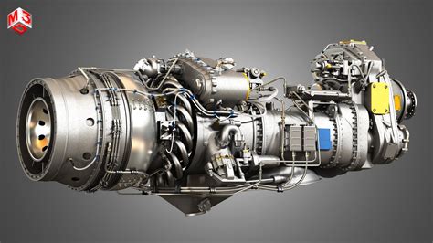 PW Canada PW100 Turboprop Engine 3D Model By Markos3d