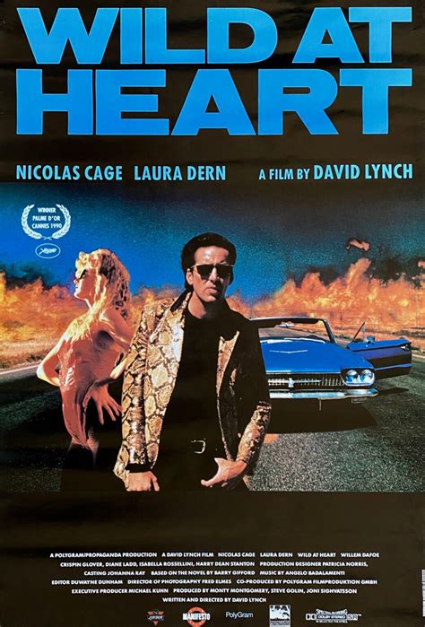 Original Wild At Heart Movie Poster David Lynch Nicolas Cage