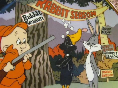 Rabbit Season Looney Tunes Plate Cartoon Plate Bugs Bunny Etsy