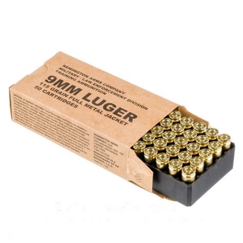 9mm 115 Grain Fmj Remington Mille Training 500 Rounds Ammo 9mm