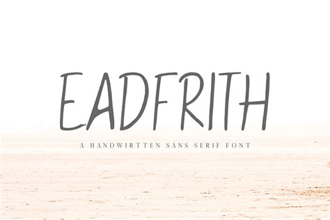 Eadfrith Handwritten Sans Serif Font Creativetacos
