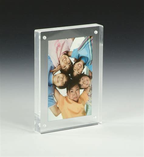 4 X 6 Magnetic Picture Frame For Tabletop Double Sided Box Clear