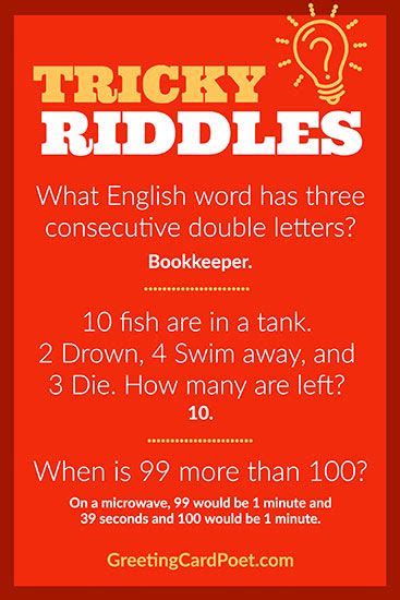 Tricky Easy Riddles For Kids With Answers Riddles Time