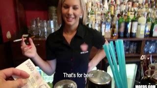 Gorgeous Blonde Bartender Is Talked Into Having Sex At Work Se