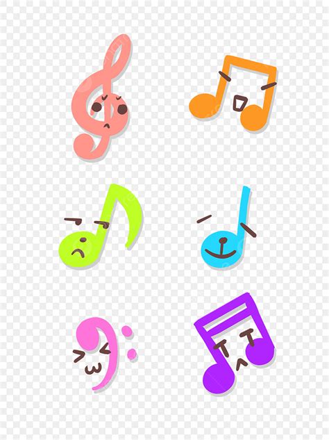 Colorful Music Notes Hd Transparent Hand Drawn Cartoon Cute Colorful