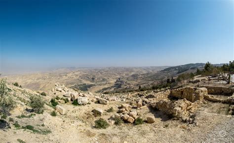 View Of The Promised Land From Mount Nebo Moses Memorial Basilica Is