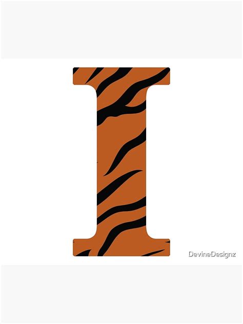 Letter I Tiger Skin Poster For Sale By Devinedesignz Redbubble