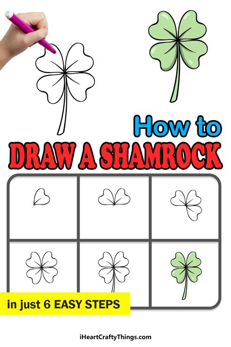 Shamrock Drawing How To Draw A Shamrock Step By Step