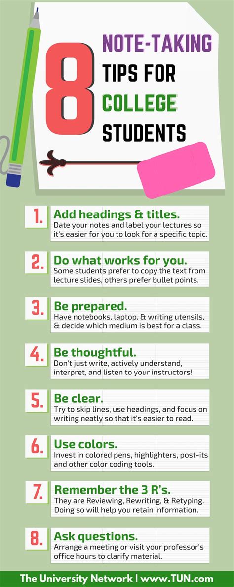 8 Note Taking Tips For College Students The University Network