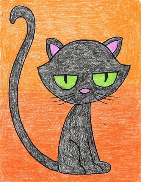 Remember to encourage your kids to have fun and not worry if their drawing doesn't look perfect. Draw a Black Cat · Art Projects for Kids