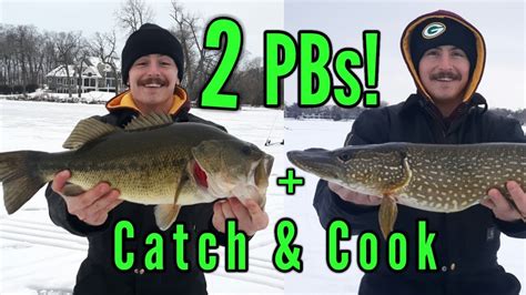 Catch And Cook Big Fish Ice Fishing Youtube