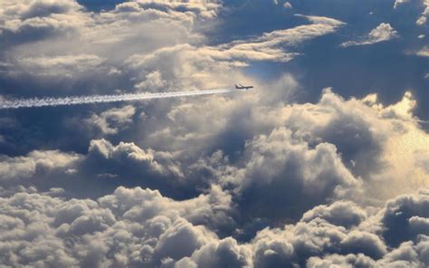 Airplane Plane Clouds Sky Hd Wallpaper Nature And Landscape