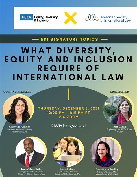 edi signature topics “what diversity equity and inclusion require of international law” edi x
