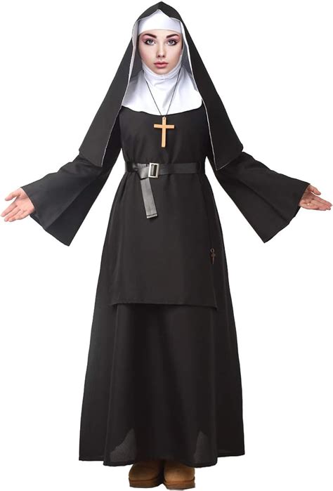 Bpurb The Nun Costume For Women Girls Deluxe Nun Costumes Halloween Party Outfit