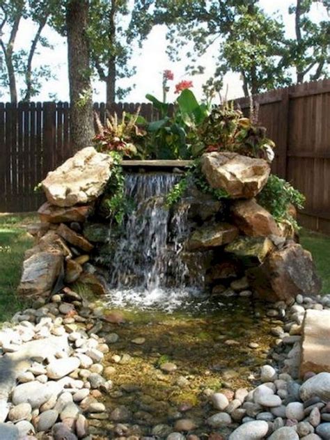 65 Lovely Backyard Waterfall And Pond Landscaping Ideas Page 27 Of 66