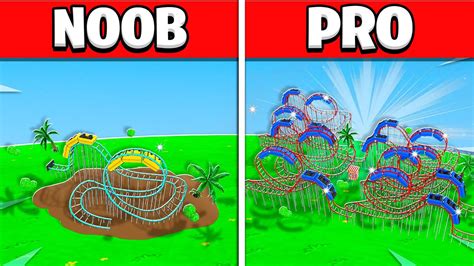 Noob Vs Pro Roblox Theme Park Tycoon Youtube