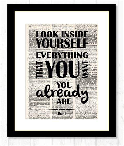 Look Inside Yourself Everything That You Want You Already Are Etsy