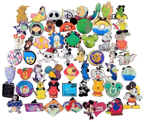 Disney Pin Trading 40 Assorted Pin Lot Brand New Pins No Doubles