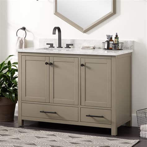 The brooklyn + max wilshire 36 in. 48" Radke Mahogany Vanity for Left Offset Rectangular ...