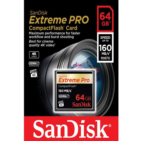 Sandisk 64gb Extreme Pro Compactflash Memory Card 160mbs Mega
