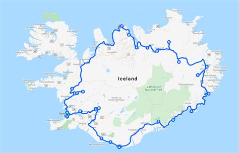 Iceland Ring Road Map Large Map Of Attractions