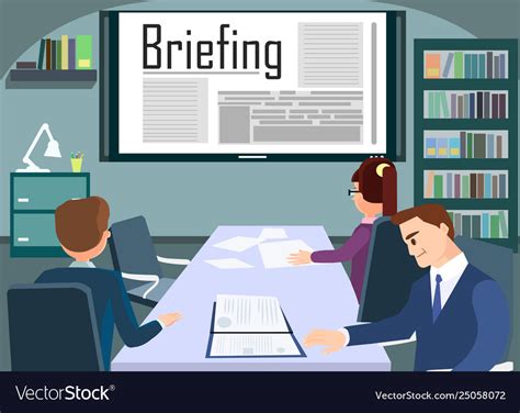 Briefing Or Training Conference Business Meeting Vector Image