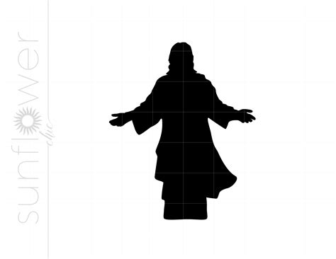 Jesus Svg Jesus Clipart Jesus Silhouette Cut File Vector Etsy