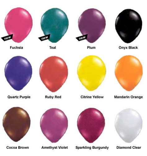 Jewel Tone Color Chart
