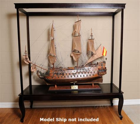 Xl Wooden Display Case Cabinet Stand For 58 Tall Ship Boat Models