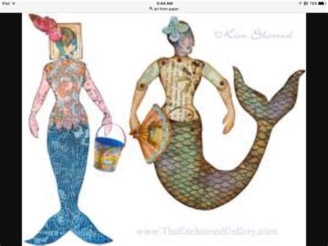 Tarot Usps Stamps Paper Doll Template Paper Puppets Mermaid