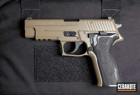 Two Toned Sig Sauer P226 In Cerakote Elite Blackout And Fde By Web User