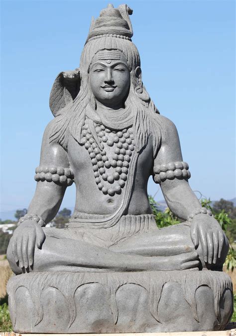 Sold Stone Large Meditating Shiva Sculpture 59 Soul Transmigration