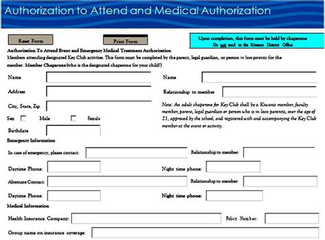 Sample Medical Authorization Form Mous Syusa