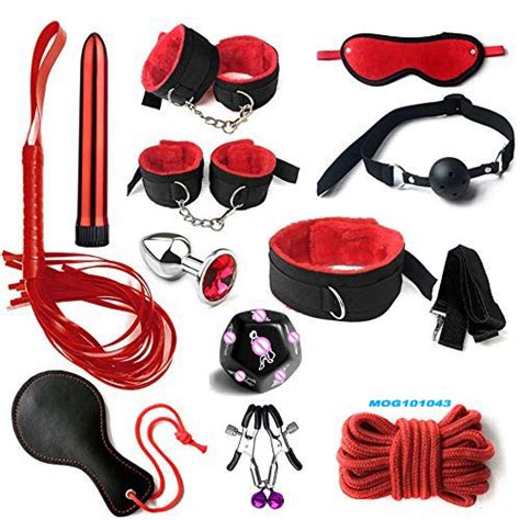 Bdsm Plush Bondage Toys 12 Pieces Set Handcuffs Adult Game Slaves