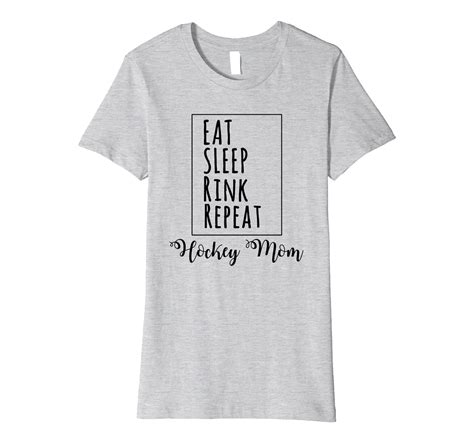 Womens Eat Sleep Rink Repeat Hockey Mom Life T Shirt 4lvs 4loveshirt