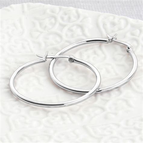 Joja sterling silver hoop earrings|sterling silver cuff bracelets s.vkonnect.com. Sterling Silver Hoop Earrings By Hurleyburley ...