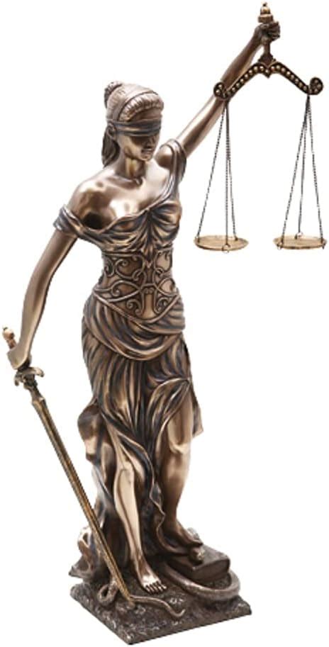 46cm Blind Lady Scales Of Justice Statue Lawyer Attorney Judge Figurine