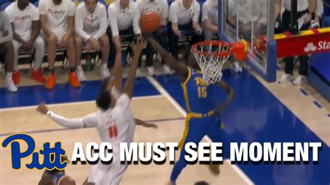 Pitts Mouhamadou Gueye Soars In For Putback Stuff Acc Must See