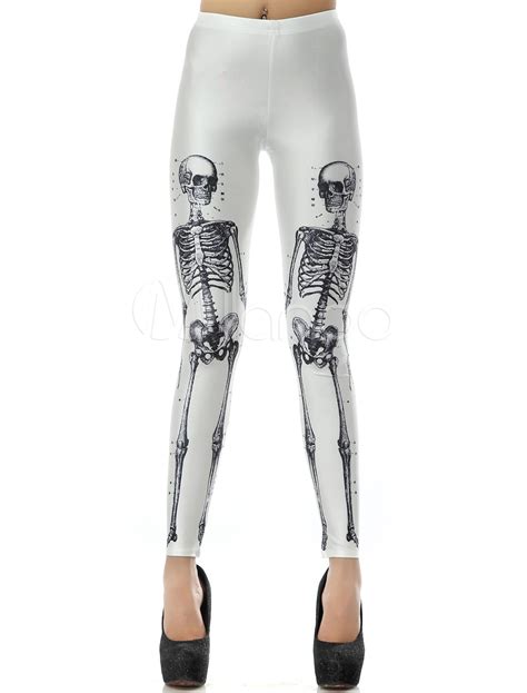 Multi Color Cool Skeleton Womans Leggings