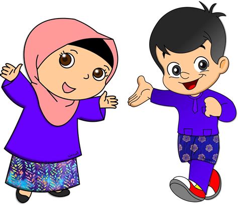 17 Gambar Kartun Anak Muslim Sekolah Images