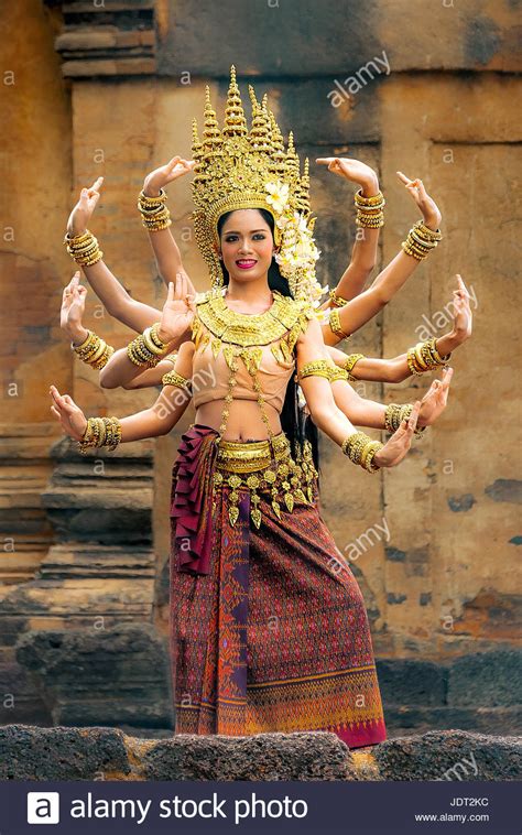 Classical Thai Apsara Dancers Dress Culture Thai Traditional Dress