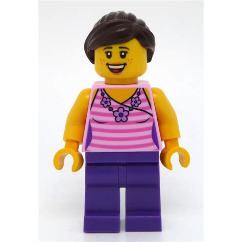 Lego Girl With Dark Pink Striped Shirt Minifigure Inventory Brick Owl Lego Marketplace