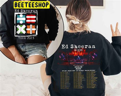 Ed Sheeran Mathematics Tour Australia Us 2023 Double Side Trending