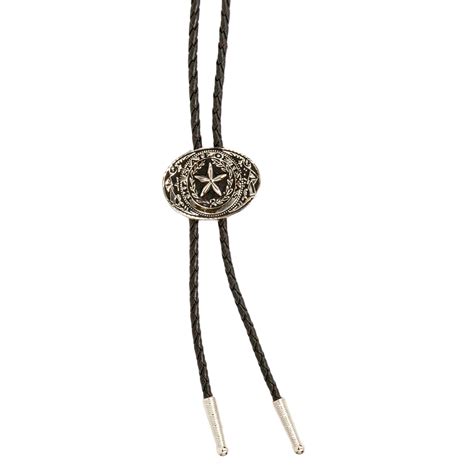 Texas State Seal Silver Tone and Black Enamel Bolo Tie ...