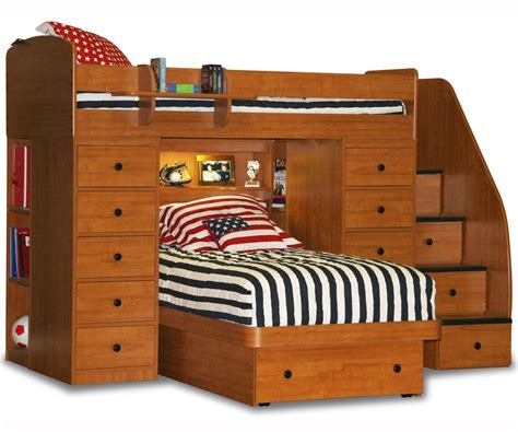 Twin Over Twin Space Saver With 2 Chest And Platform Bed Futon Bunk Bed