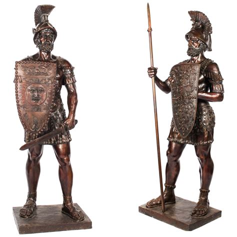 Composition Stone Statue Of A Roman Soldier 1900s For Sale At 1stdibs