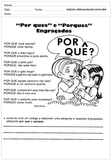 Atividade De Portugues Para 4 Ano