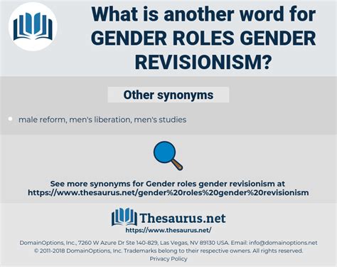 synonyms for gender roles gender revisionism